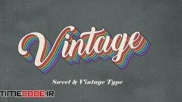 دانلود استایل آماده فوتوشاپ Vintage Text Effects V2