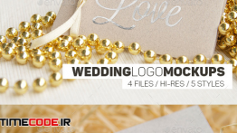 دانلود موکاپ کارت دعوت عروسی Wedding Logo Mockups I