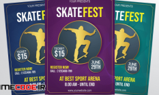 Skateboard Festival Flyer Template 3301895 02 10 531