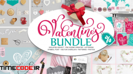 دانلود مجموعه وکتور عاشقانه ولنتاین Valentine Bundle