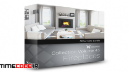 دانلود مجموعه مدل آماده سه بعدی شومینه CGAxis Models Volume 45 3D Fireplaces + Render Scene