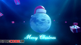 دانلود فوتیج آماده موشن گرافیک : ماه کریسمس Christmas Moon