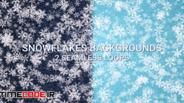 دانلود فوتیج آماده موشن گرافیک بارش برف Dark-Light Blue Snowflakes Backgrounds
