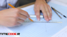دانلود استوک فوتیج : نقشه کشی Engineer Drawing On Graph Paper