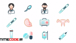 دانلود مجموعه آیکون انیمیشن پزشکی Medical Icons
