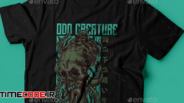 دانلود طرح لایه باز تی شرت Odd Creature T-Shirt Design