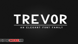 دانلود فونت انگلیسی Trevor Elegant Sans Serif Family Font