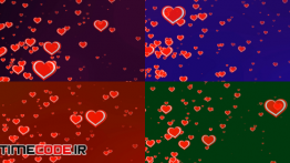 دانلود 4 بک گراند انیمیشن قلب Backgrounds Hearts Loop