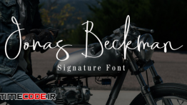دانلود فونت انگلیسی برای طراحی به سبک امضا Jonas Beckman – Two Signature Font