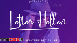 دانلود فونت انگلیسی به سبک امضا Letter Hellen Signature Dry Brush
