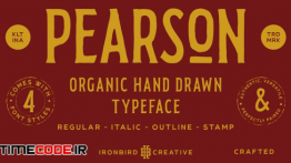 دانلود فونت انگلیسی کلاسیک  Pearson Typeface- 4 Fonts