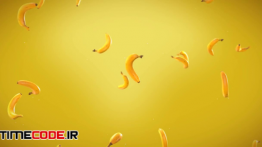 دانلود فوتیج آماده موشن گرافیک : موزهای معلق در هوا Bananas Floating Up