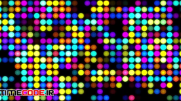 دانلود بک گراند موشن گرافیک : رقص نور Colorful Dotted Lights Looped Background