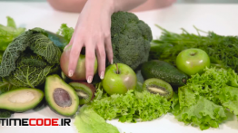 دانلود استوک فوتیج : سبزیجات تازه Green Vegetables And Fruits