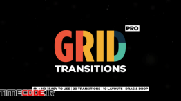 دانلود پروژه آماده افترافکت : ترنزیشن Grid Transitions