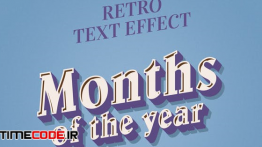 دانلود اکشن فتوشاپ : افکت متنی Months Of The Year Retro Text Effects