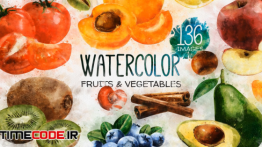 دانلود پروژه آماده افترافکت : میوه های آبرنگی Watercolor Fruits