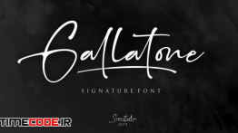 دانلود فونت انگلیسی به سبک امضا Gallatone // Signature Font & Extras
