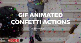 دانلود اکشن فتوشاپ : ساخت کاغذ رنگی Gif Animated Confetti Actions