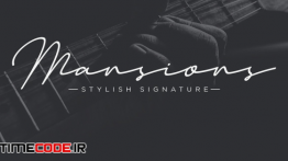 دانلود فونت انگلیسی برای طراحی به سبک امضا Mansions Stylish Signature