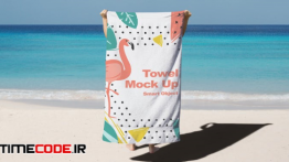 دانلود موکاپ حوله Beach Towel Mock Up