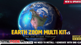 دانلود ابزار زوم روی نقشه و کره زمین در افتر افکت Earth Zoom Multi Kit