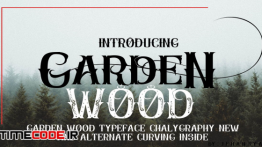 دانلود فونت انگلیسی گرافیکی تیتر Garden Wood