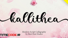 دانلود فونت انگلیسی برای طراحی  Kallithea Script Font
