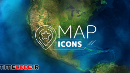دانلود پروژه آماده افترافکت : آیکون اینفوگرافی Map Icons