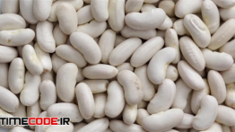 دانلود استوک فوتیج : لوبیا سفید Rotating Cannellini Beans