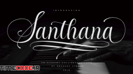 دانلود فونت انگلیسی گرافیکی  Santhana