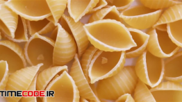 دانلود استوک فوتیج : ماکارونی Uncooked Pasta Shells