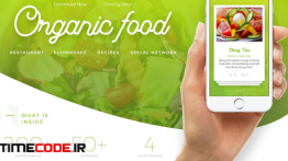 دانلود قالب موبایل : اپلیکیشن رستوران Organic Food UI Kit – 4 In 1