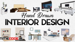 دانلود پروژه آماده افترافکت : مجموعه انیمیشن از طراحی داخلی Hand Drawn Interior Designs