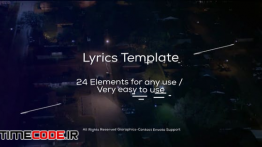 دانلود پروژه آماده افترافکت : نمایش متن ترانه Lyrics Template And Elements