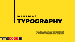 دانلود پروژه آماده پریمیر : تایپوگرافی Minimal Typography