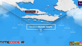 دانلود پروژه آماده افترافکت : نمایش مسیر روی نقشه World Travel Maps – Asia