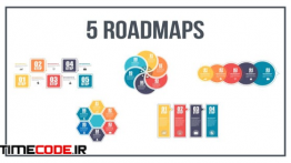 دانلود پروژه آماده افترافکت : نمودار اینفوگرافی Roadmaps Templates