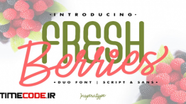 دانلود فونت انگلیسی گرافیکی  Fresh Berries  Script  Sans Font