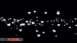 دانلود فوتیج موشن گرافیک : قلب قرمز و سیاه Red And White Hearts