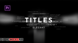 دانلود پروژه آماده پریمیر : تایتل Titles Elegant Cinematic