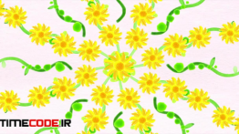 دانلود انیمیشن گل های زرد Yellow Flowers Growth Pattern