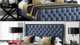دانلود مدل آماده سه بعدی : تخت خواب Bed LuXeo USA Kensington Queen Tufted