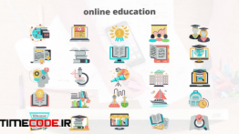 دانلود پروژه آماده افترافکت : آیکون انیمیشن آموزش آنلاین Online Education