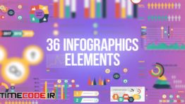 دانلود پروژه آماده افترافکت : المان آماده اینفوگرافی Infographics Elements Pack