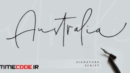 دانلود فونت انگلیسی به سبک امضا Australia Signature Script