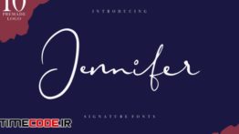 دانلود فونت انگلیسی برای طراحی لوگو Jennifer Signature Fonts +Logo
