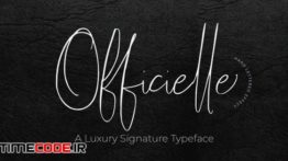 دانلود فونت انگلیسی برای طراحی به سبک امضا Officielle | Lovely Signature Font