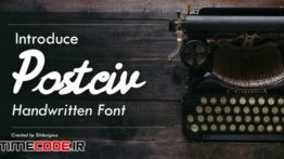 دانلود فونت انگلیسی دستنویس برای طراحی Postciv Script Font