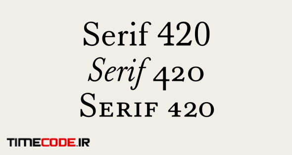 فونت انگلیسی کلاسیک به سبک Serif